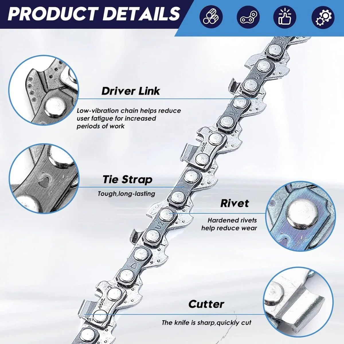 6-inch Chain for Chainsaw