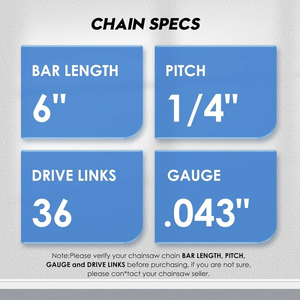 6-inch Chain for Chainsaw